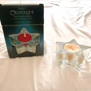 🕯️Vintage 1980 Avon Starbright Fragrance Candle Floral Medley - White 🕯️